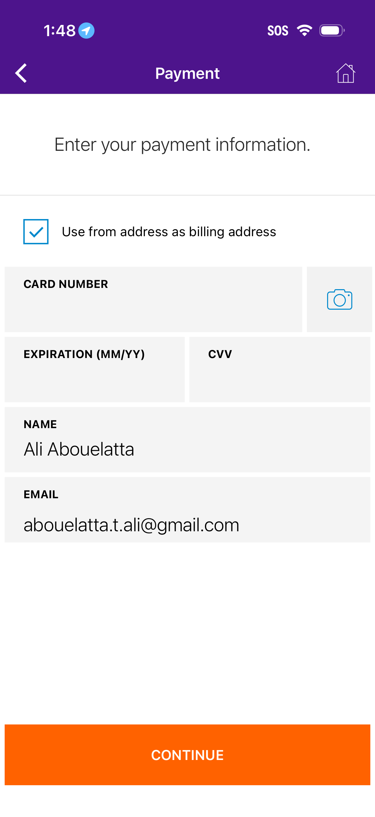 fedex checkout screenshot
